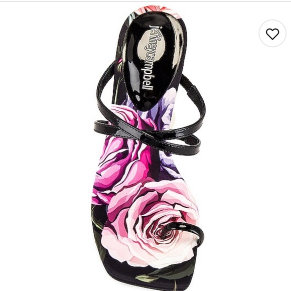 Jeffrey Campbell crystal glass heel floral sz 6 - Picture 6 of 7